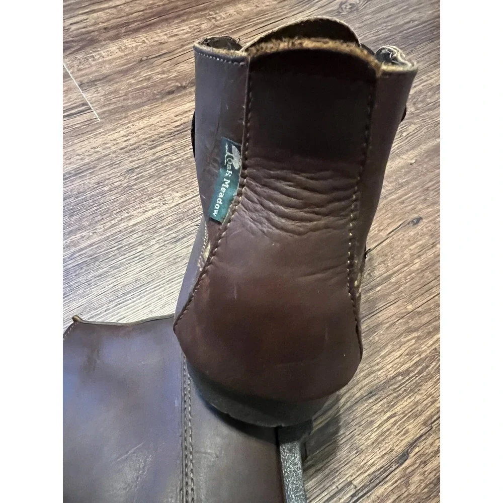 Oak Meadow Men's Ankle Boots Size 10‎ M All Leather Upper Brown Lace Up